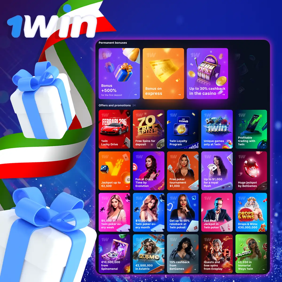 Bonus e promozioni 1Win