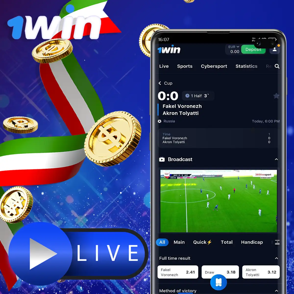 Perché scegliere le scommesse live con 1Win